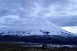 Cotopaxi through the evening clouds (2014).